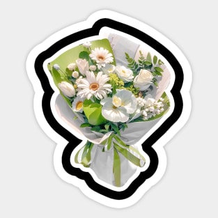 Green Flower，Beautiful Flowers Sticker